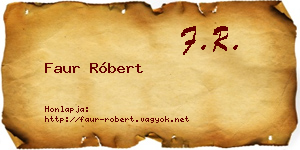 Faur Róbert névjegykártya