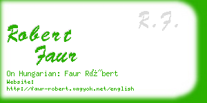 robert faur business card
